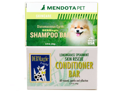 DERMagic Organic Flea Shampoo + Skin Rescue Conditioner for Dogs